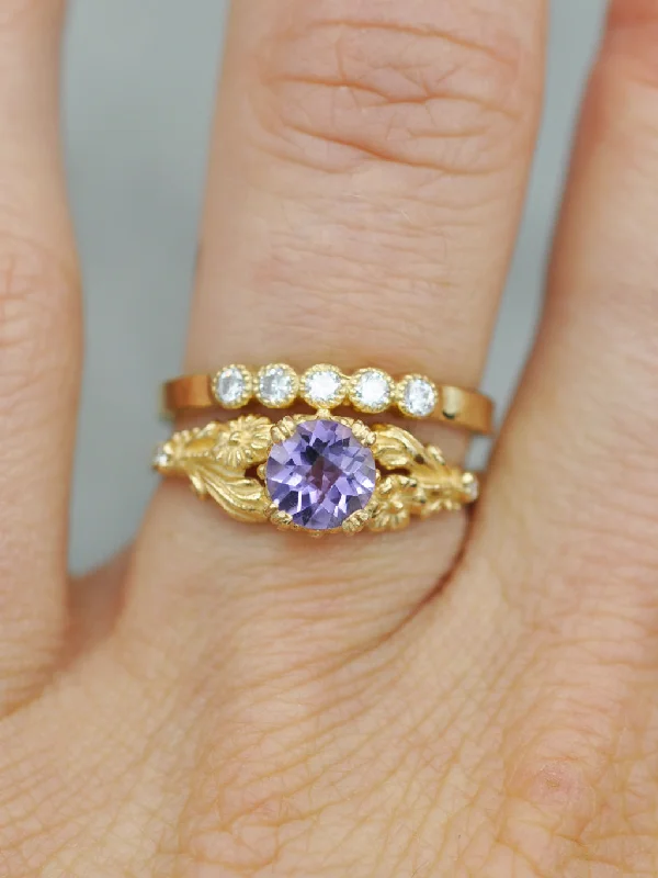 14K Enchanted Blossom Ring - Amethyst