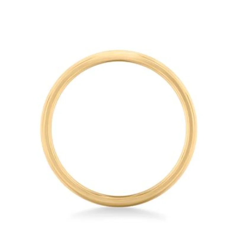 14k Gold European Fit Brushed Wedding Band 4mm