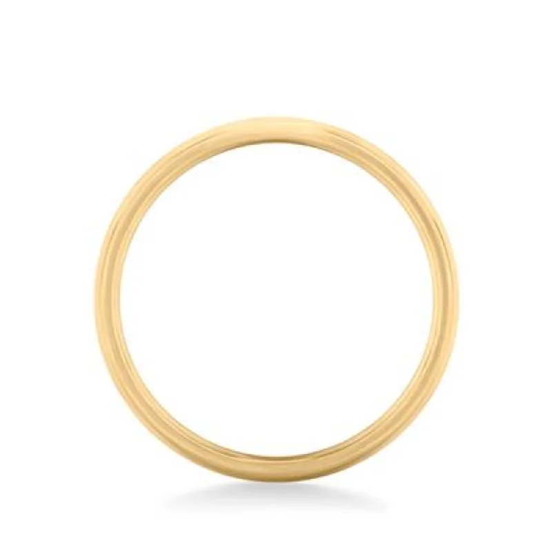 14k Gold European Fit Brushed Wedding Band 5mm