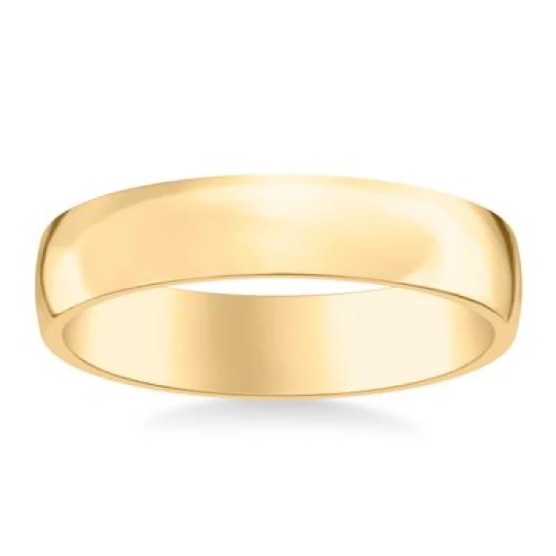 14k Gold European Fit Polished Wedding Band 5mm