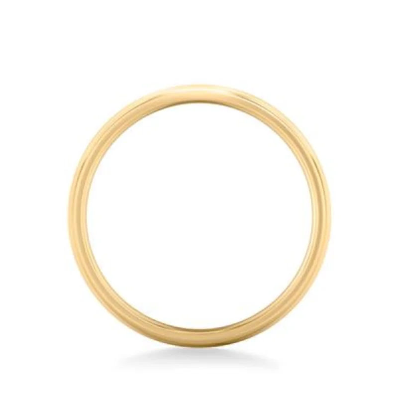 14k Gold European Fit Polished Wedding Band 6mm