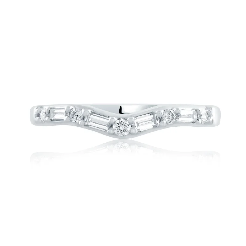 A. Jaffe Curved Diamond Wedding Band