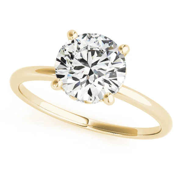 18 ct Yellow Gold Ring Design / Natural Diamond Side Stones