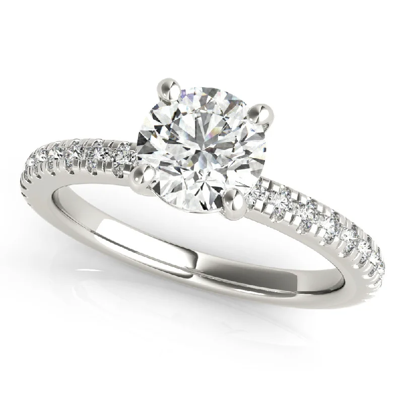 Alyssa Round Diamond Engagement Ring Setting (without Hidden Halo)