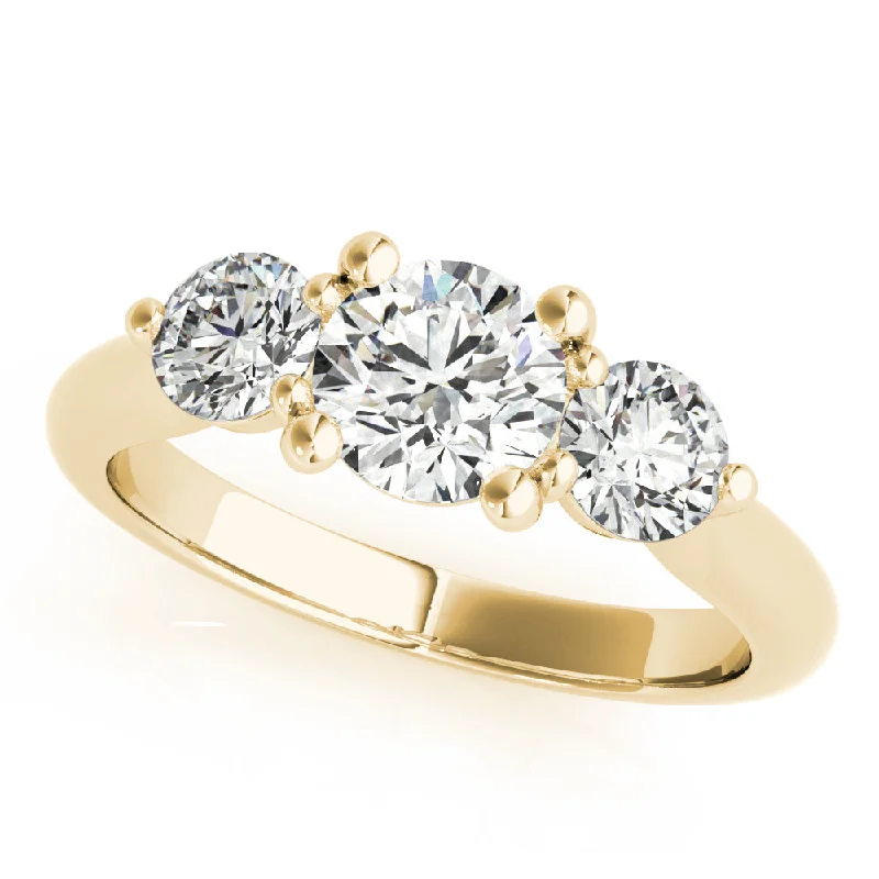 18 ct Yellow Gold Ring Design / Natural Diamond Side Stones