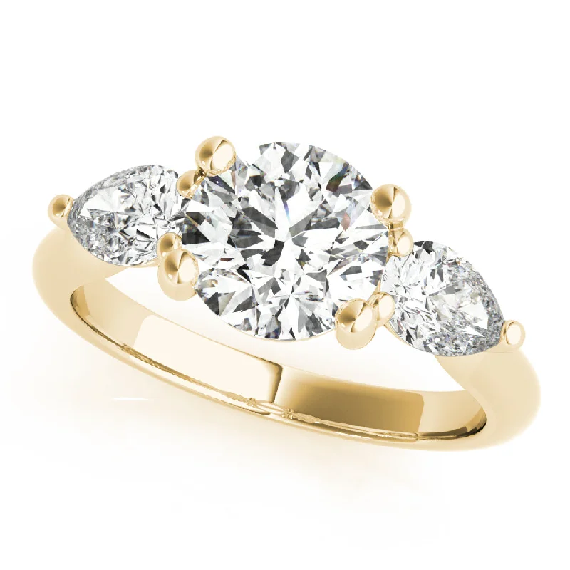 18 ct Yellow Gold Ring Design / Natural Diamond Side Stones