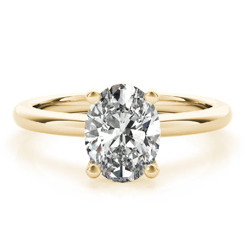 14 ct Yellow Gold with Platinum Prongs