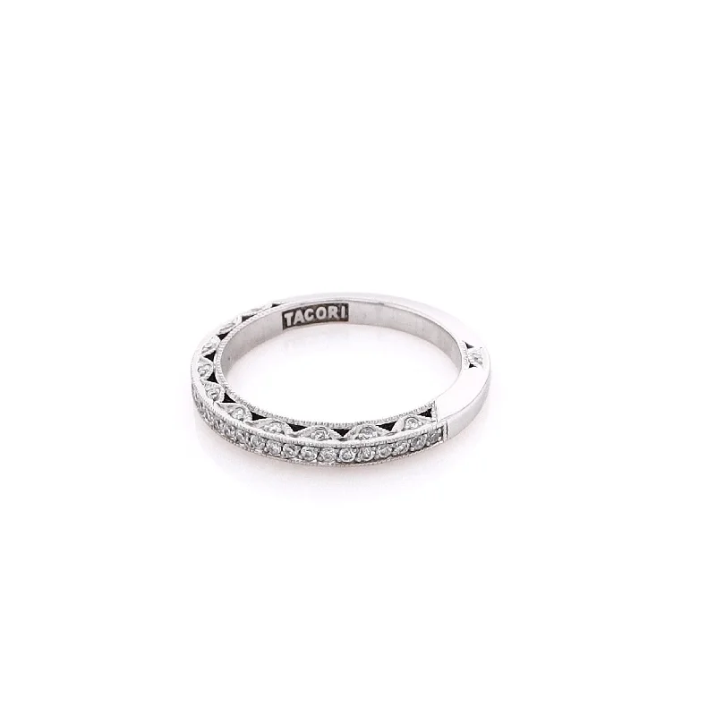 Estate Tacori Platinum Diamond Wedding Band