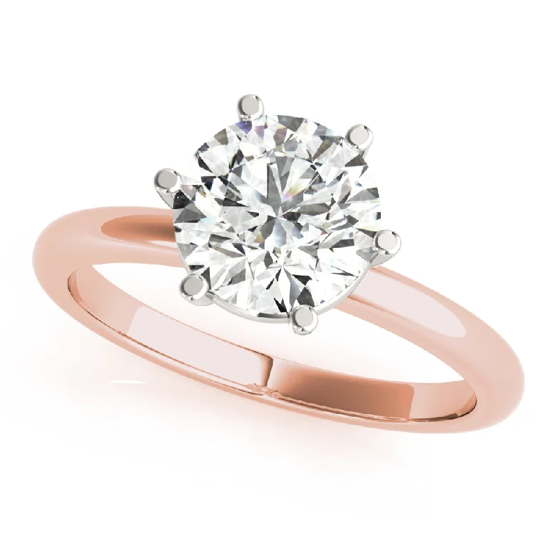 18 ct Rose Gold with Platinum Prongs