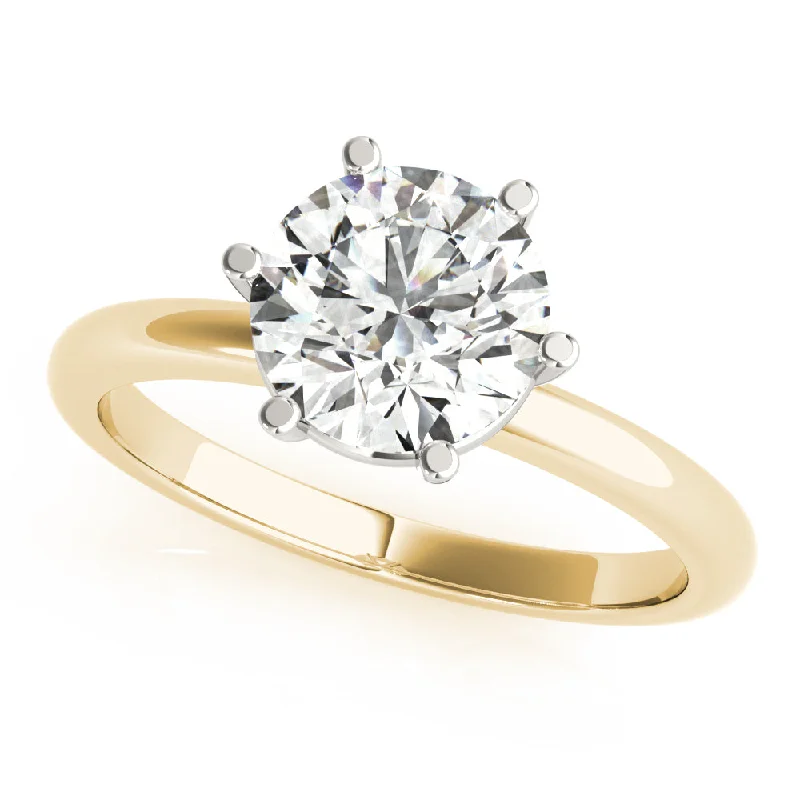 18 ct Yellow Gold with Platinum Prongs