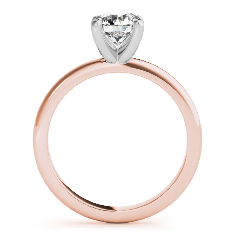 18 ct Rose Gold with Platinum Prongs