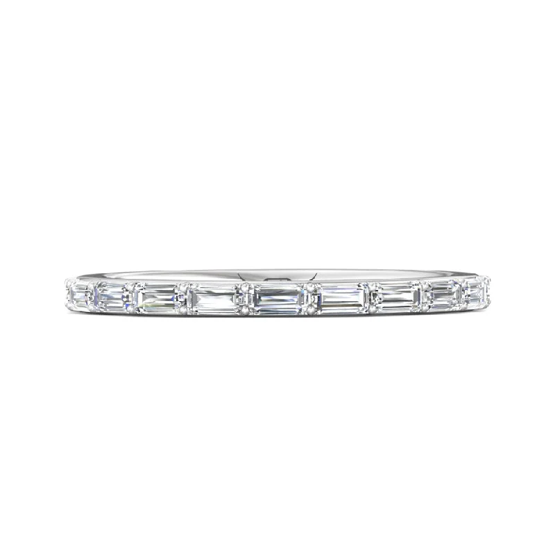 Martin Flyer Emerald Cut Diamond Wedding Band