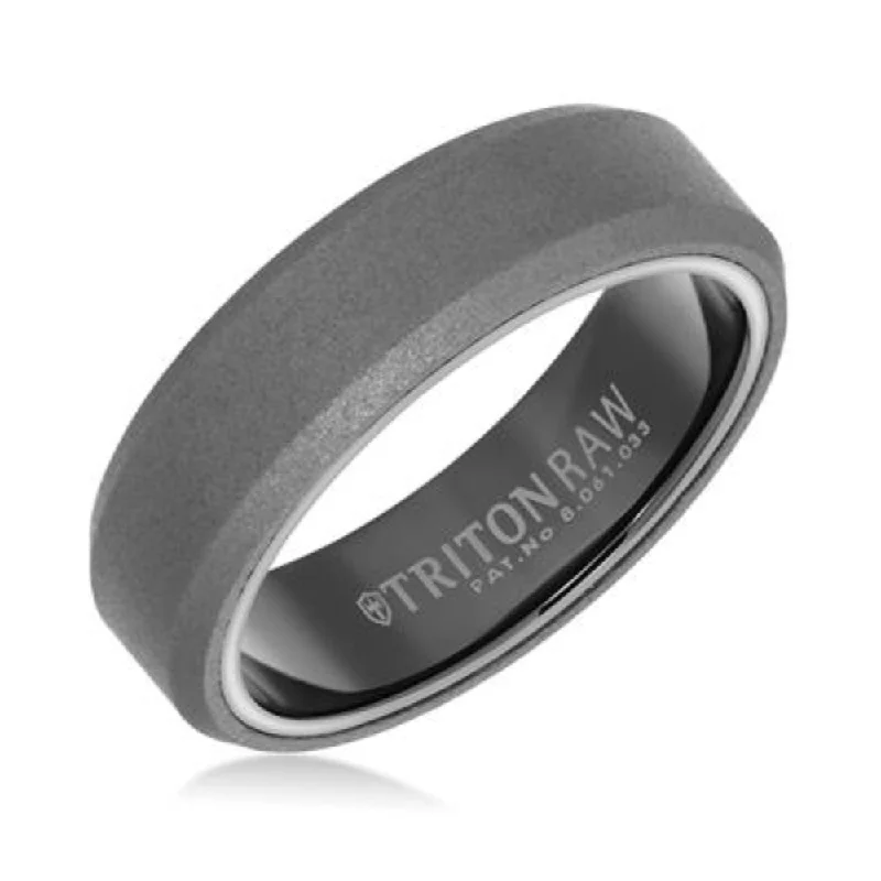 Men's 6mm Tungsten Sandblasted Finish Wedding Band