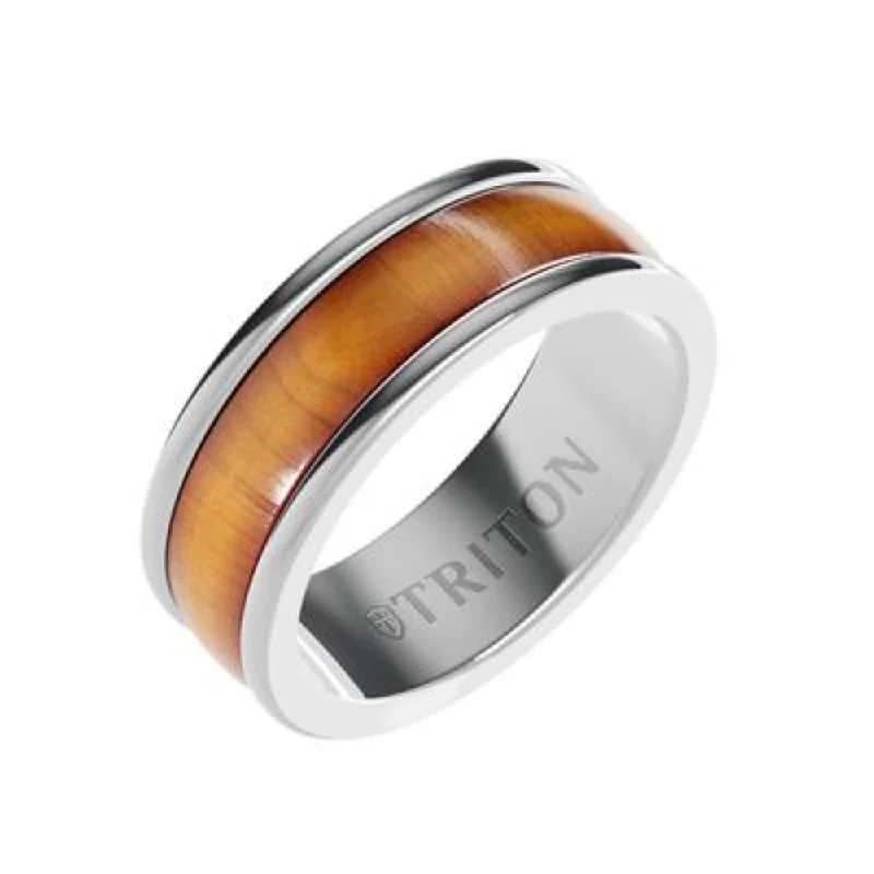 Men's 8mm Tungsten & Wood Wedding Band