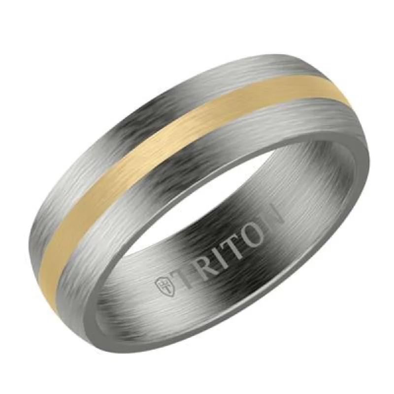 Men's Tantalum and Gold Wedding Band