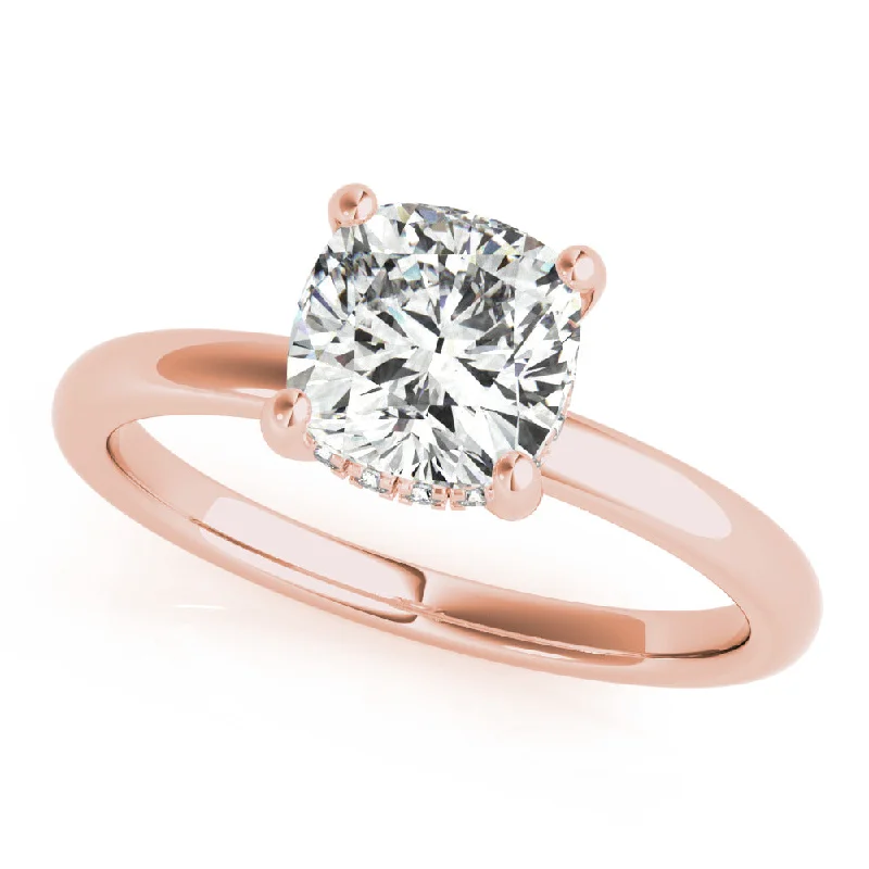 18 ct Rose Gold Setting / Natural Diamond Side Stones