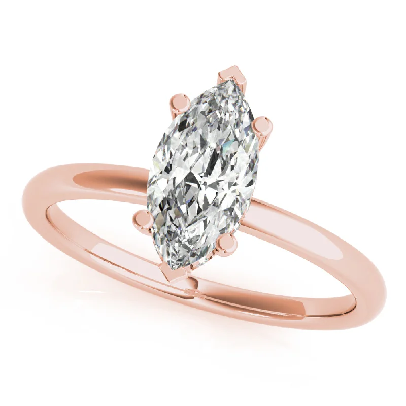 18 ct Rose Gold Setting / Natural Diamond Side Stones