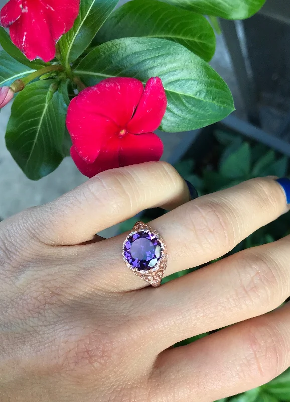 14K Persephone Amethyst Ring