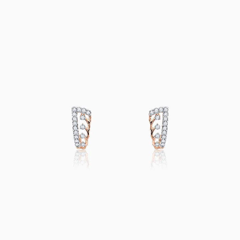 Rose Gold Miracle Diamond Earrings