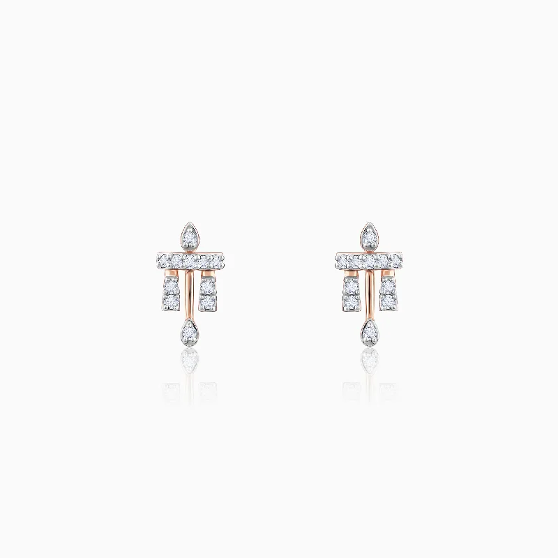 Rose Gold Worthy Diamond Earrings