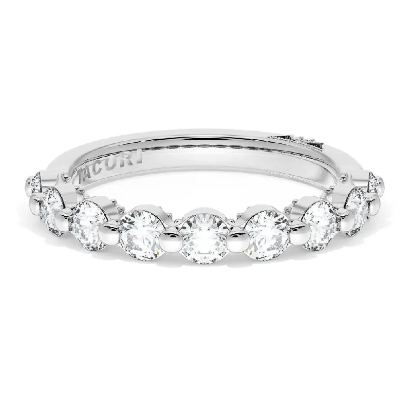 Tacori 18k Sculpted Crescent Diamond Wedding Band