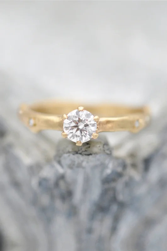 14K Willow Diamond Solitaire Branch Ring .25CT