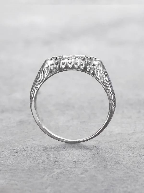 14K Empress Diamond Baguette Ring