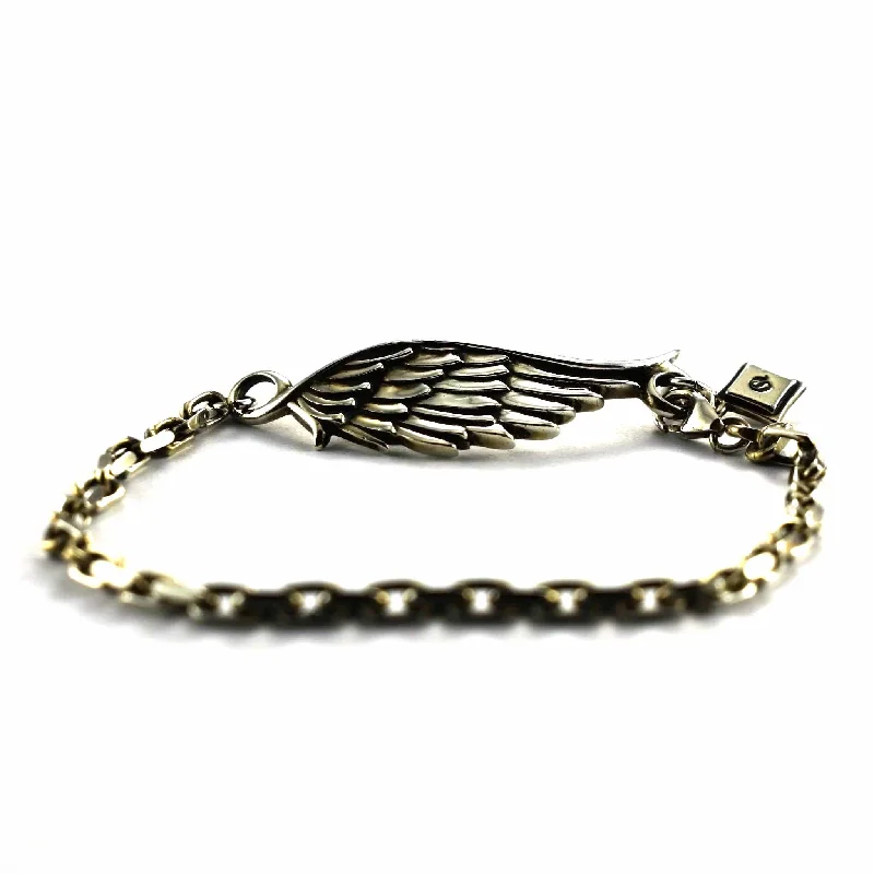 Wing silver bracelet