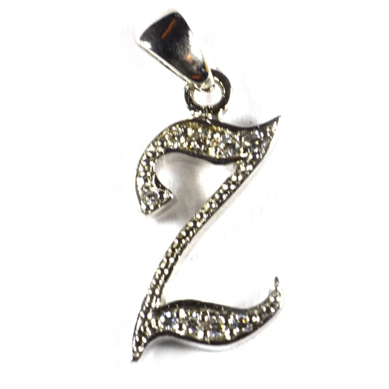 Z silver pendant with 18K gold plating