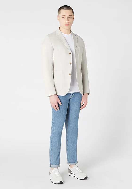 Remus Uomo Dario Linen Blend Blazer, Stone Grey