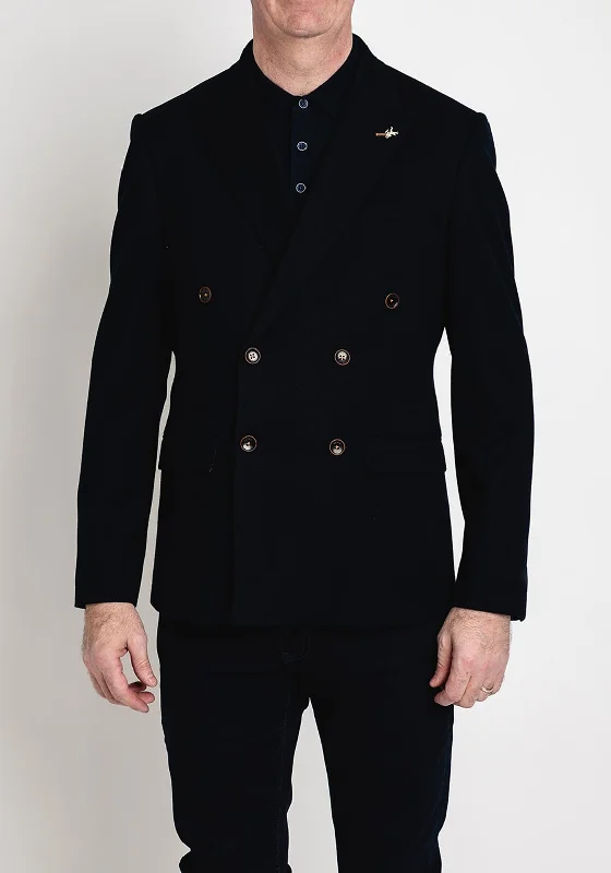 Herbie Frogg Mayfair Double Breasted Blazer, Midnight Blue