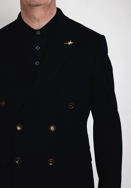 Herbie Frogg Mayfair Double Breasted Blazer, Midnight Blue