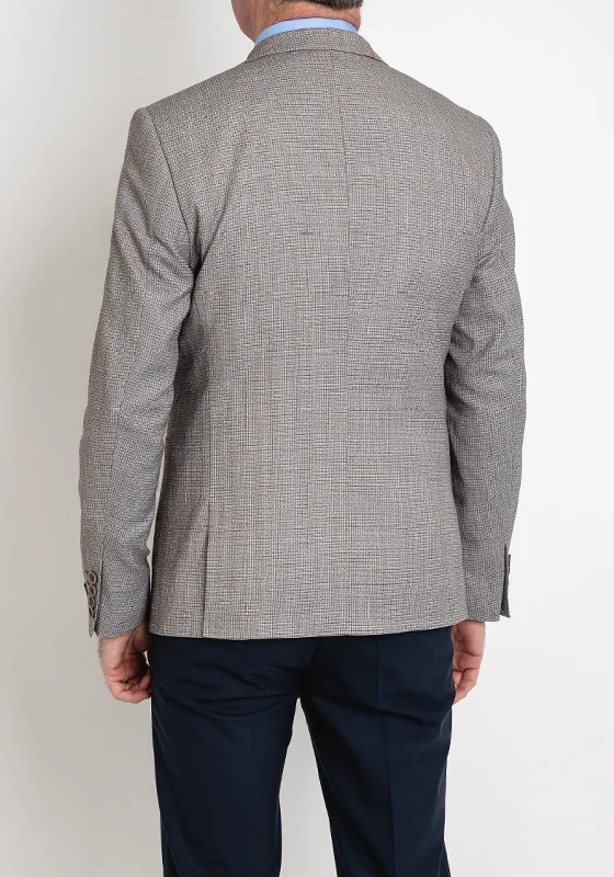 White Label Joshua Micro Check Blazer, Greige