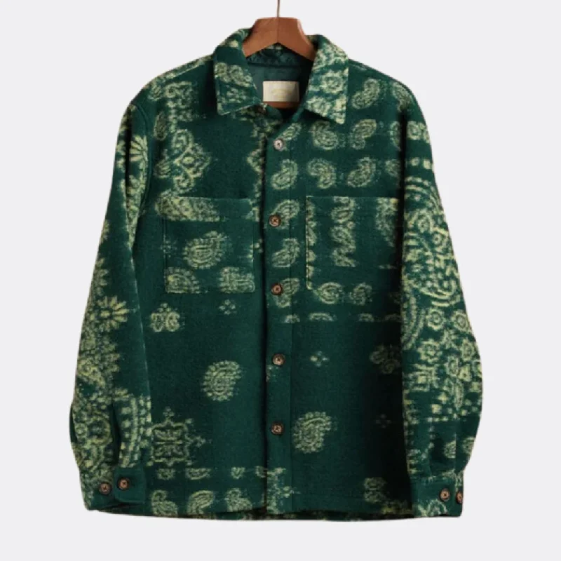 Abstract Paisley Overshirt (Green)