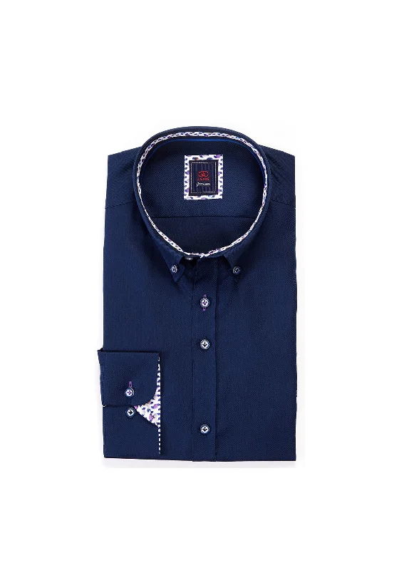 Andre Baggot Plain Shirt, Navy