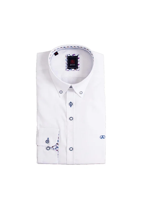 Andre Baggot Plain Shirt, White