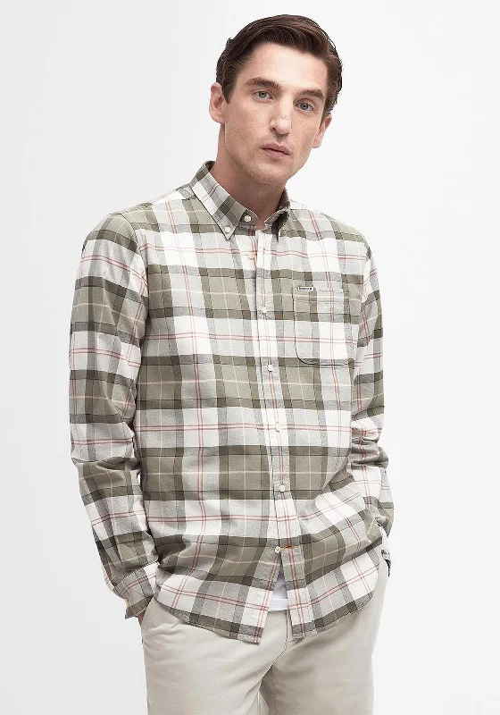 Barbour Lewis Tartan Tailored Shirt, Olive