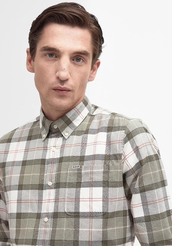 Barbour Lewis Tartan Tailored Shirt, Olive