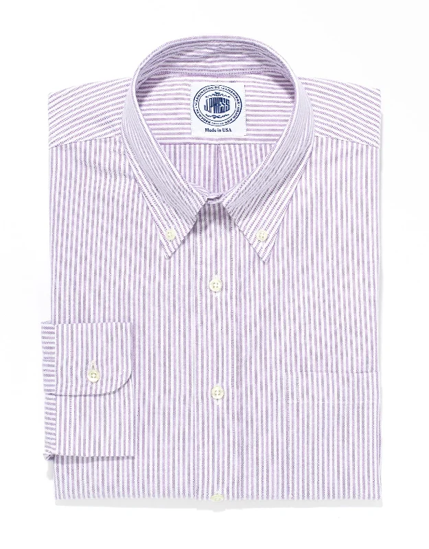 PURPLE/WHITE OXFORD DRESS SHIRT