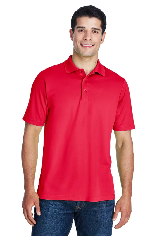 Core 365 Mens Origin Performance Moisture Wicking Short Sleeve Polo Shirt - Classic Red