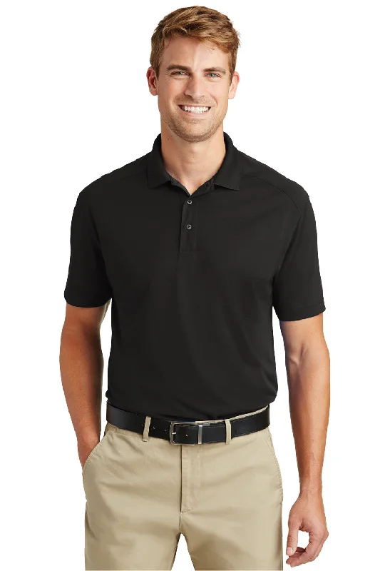 CornerStone Mens Select Moisture Wicking Short Sleeve Polo Shirt - Black