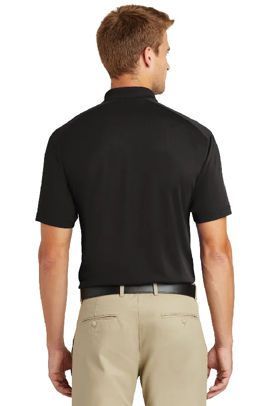 CornerStone Mens Select Moisture Wicking Short Sleeve Polo Shirt - Black