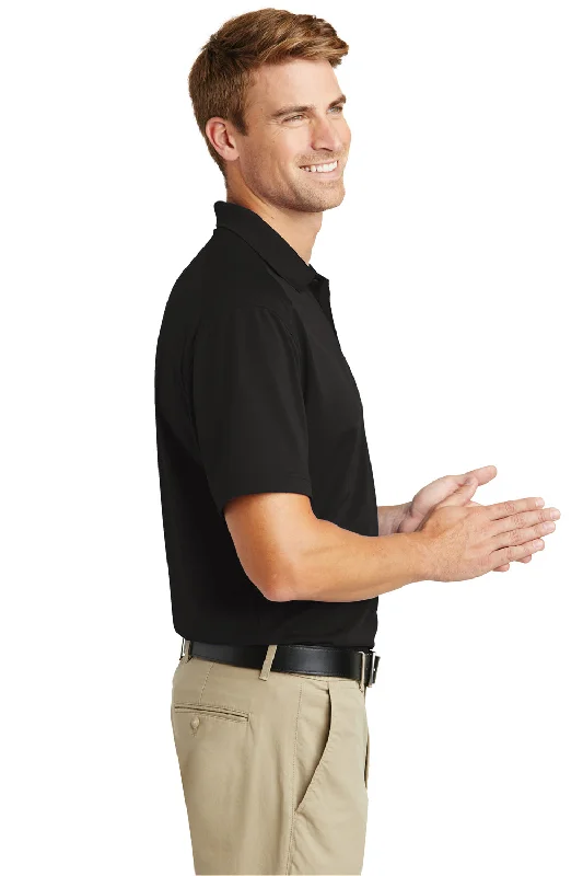 CornerStone Mens Select Moisture Wicking Short Sleeve Polo Shirt - Black