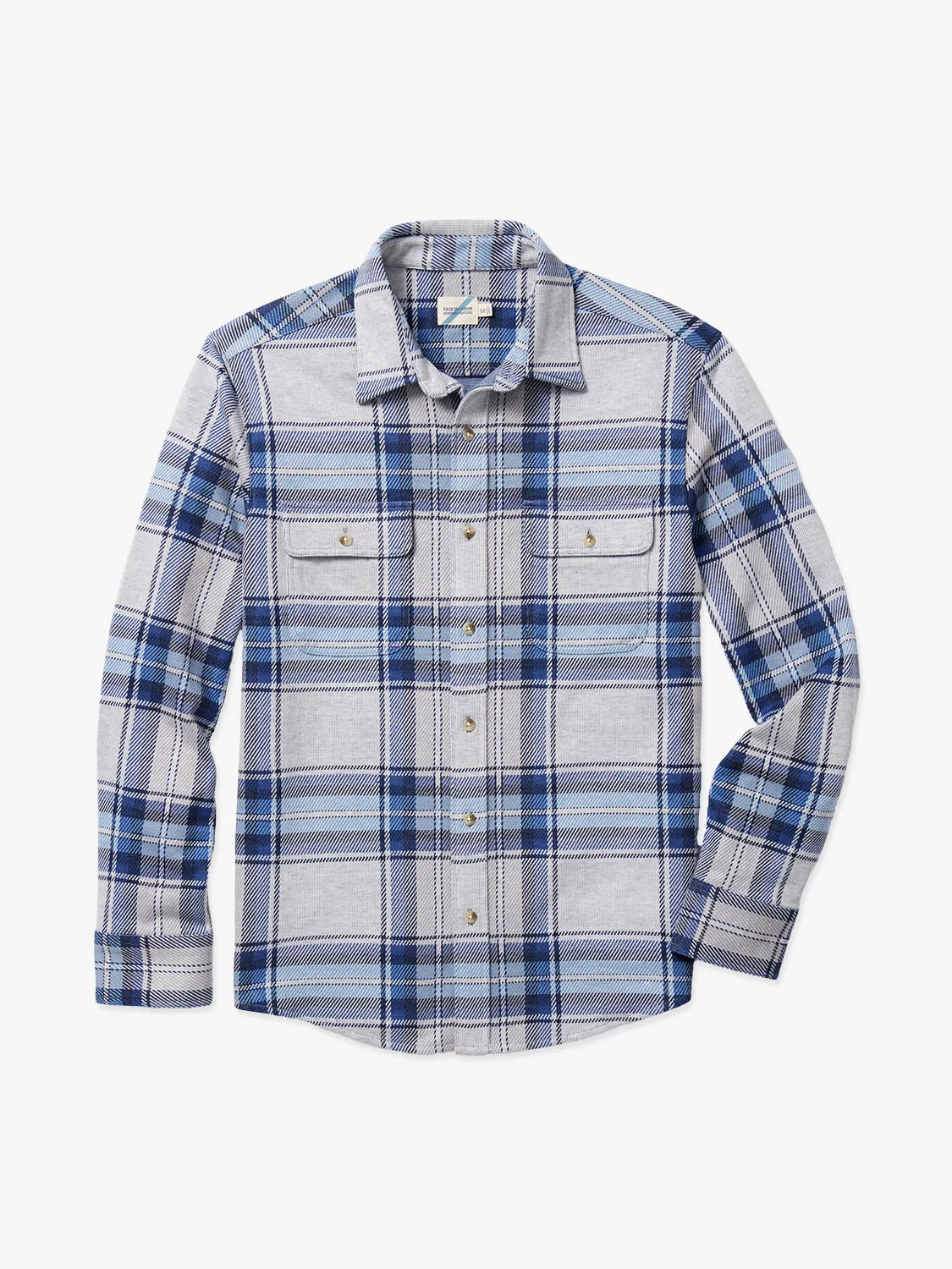 Dunewood Ultra Stretch Flannel | Big Surf Blue Plaid