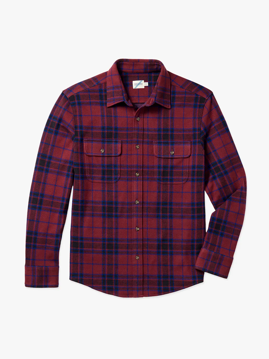 Dunewood Ultra Stretch Flannel | Cobalt Wine Plaid