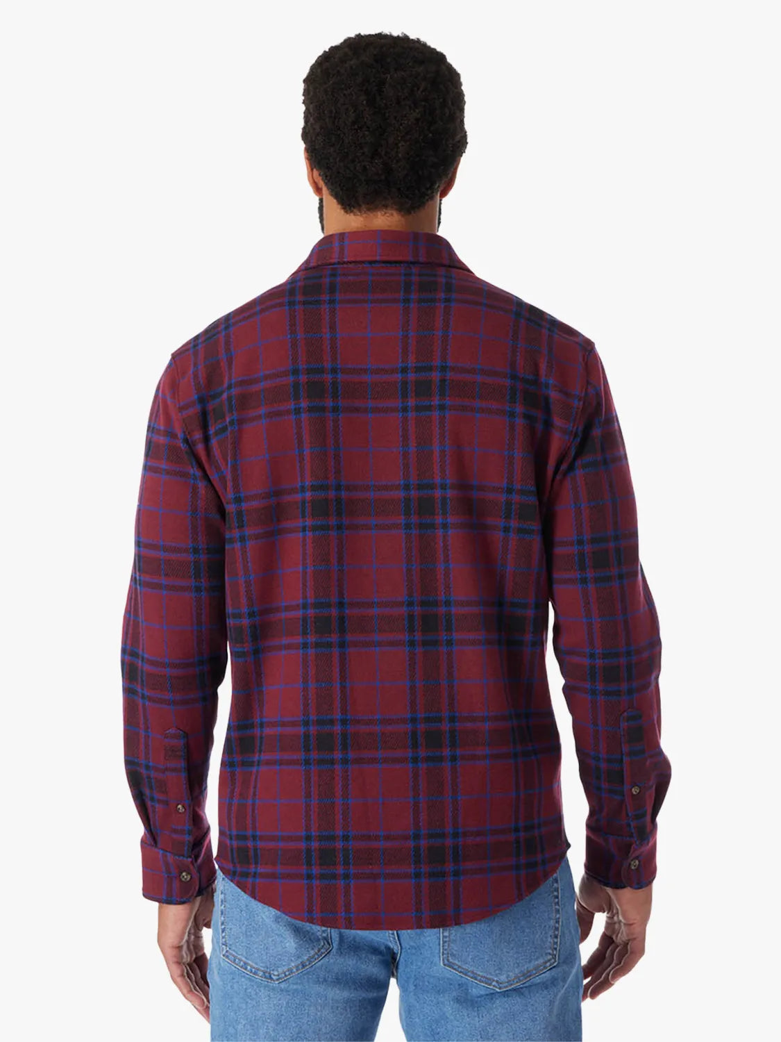 Dunewood Ultra Stretch Flannel | Cobalt Wine Plaid