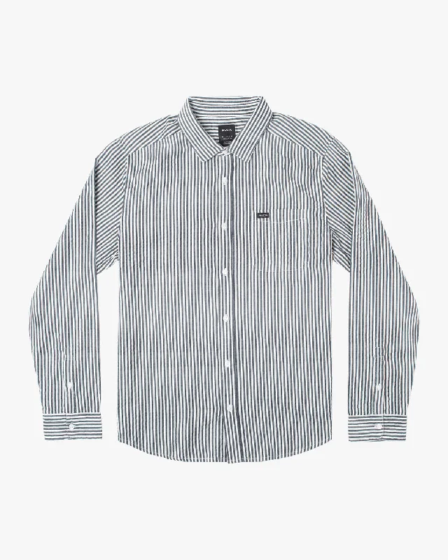 Endless Seersucker Long Sleeve Shirt - Midnight