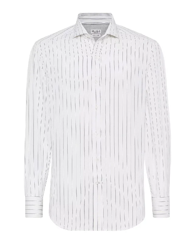 Black and White Pinstripe Sportshirt