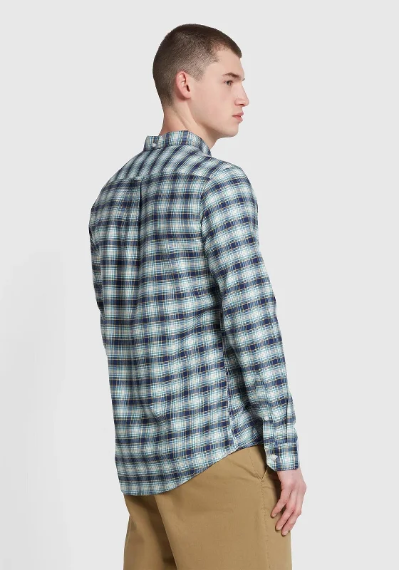 Farah Fraser Check Shirt, Brook Blue