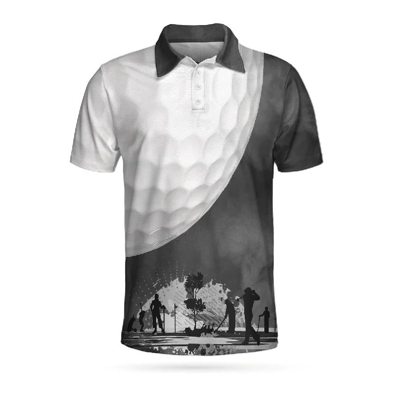 Golf Ball And Smoke Background Golf Polo Shirt, Smoke Golf Player Polo Shirt, Best Golf Shirt For Men Coolspod